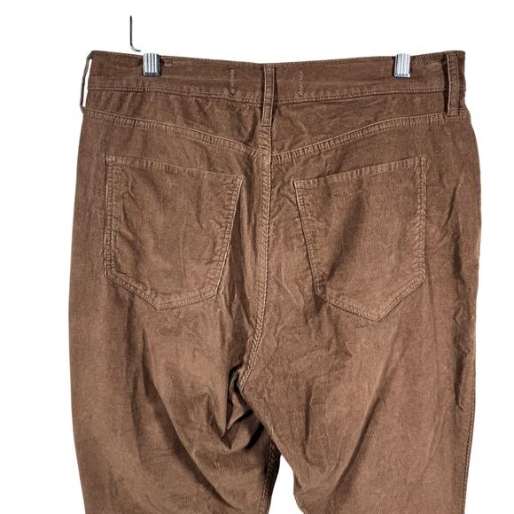 Hollister Pants Women Size 15S Brown Corduroy Ultra High Rise Bootcut Pocket Y2K - Picture 4 of 5